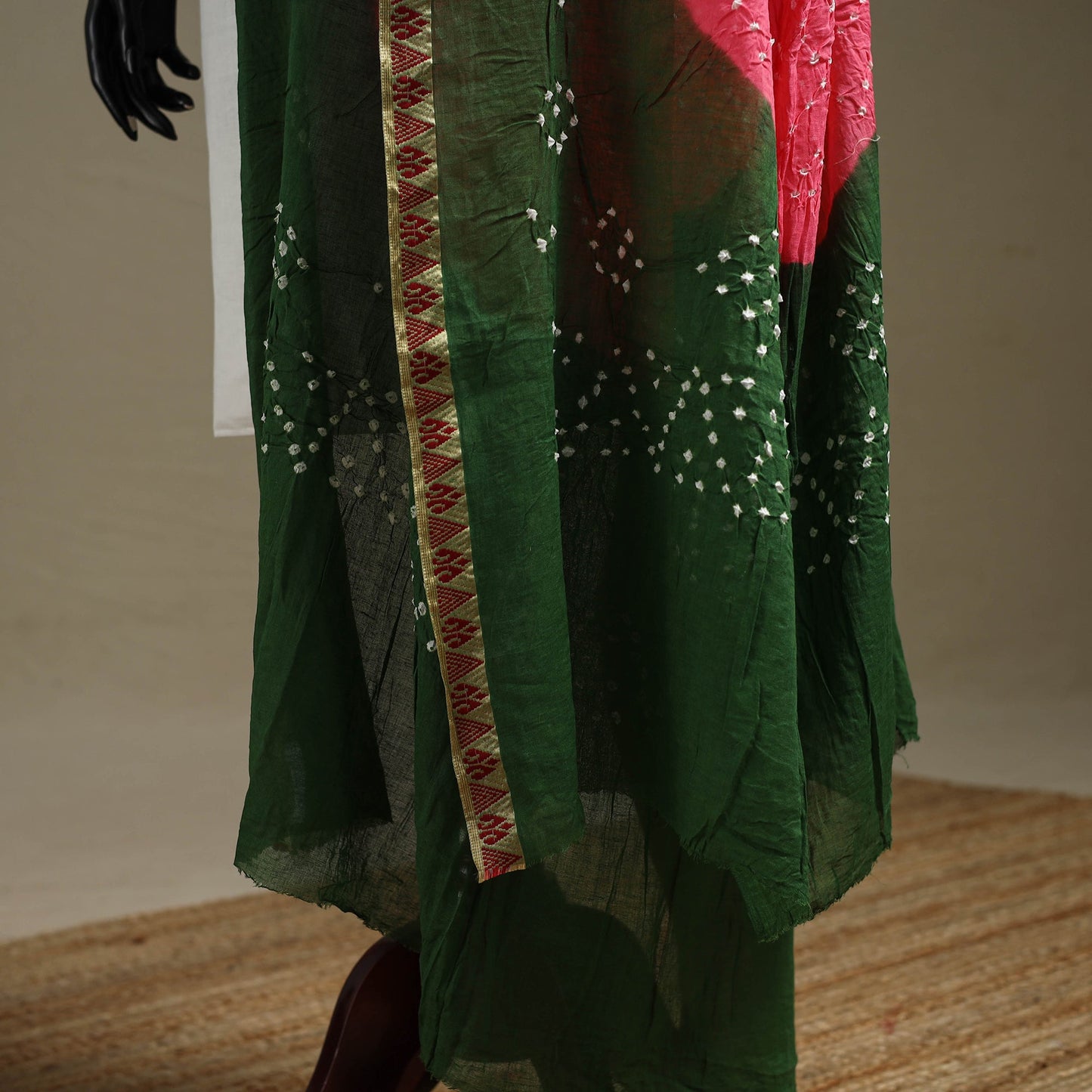 Kutch tie-dye cotton bandhani dupatta with border 49
