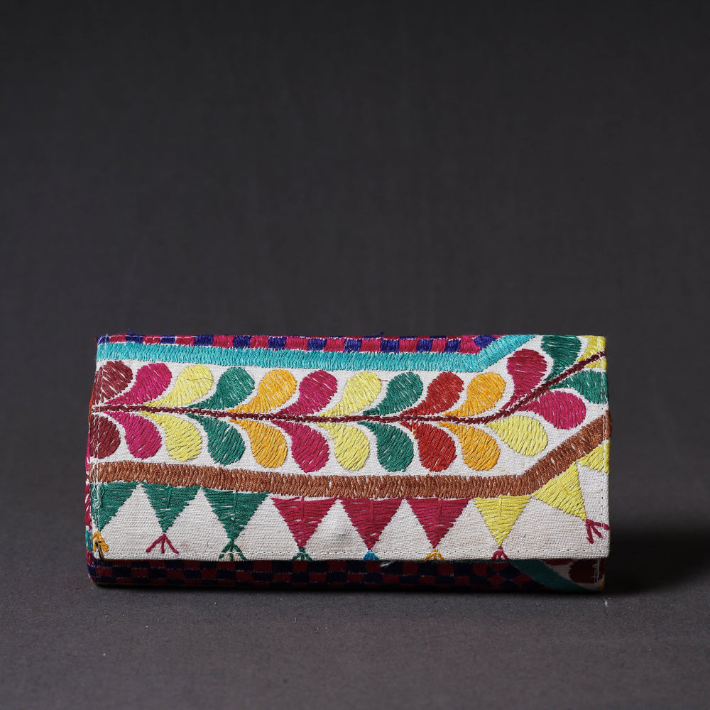 Multicolor Kutchi Embroidery Handmade Clutch Wallet