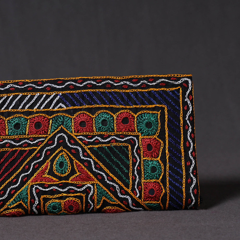 Multicolor Kutchi Embroidery Mirror Work Clutch
