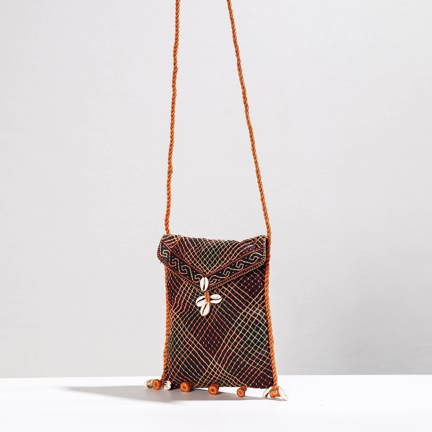 Multicolor Lambani Hand Embroidery Cotton Adjustable Sling Bag