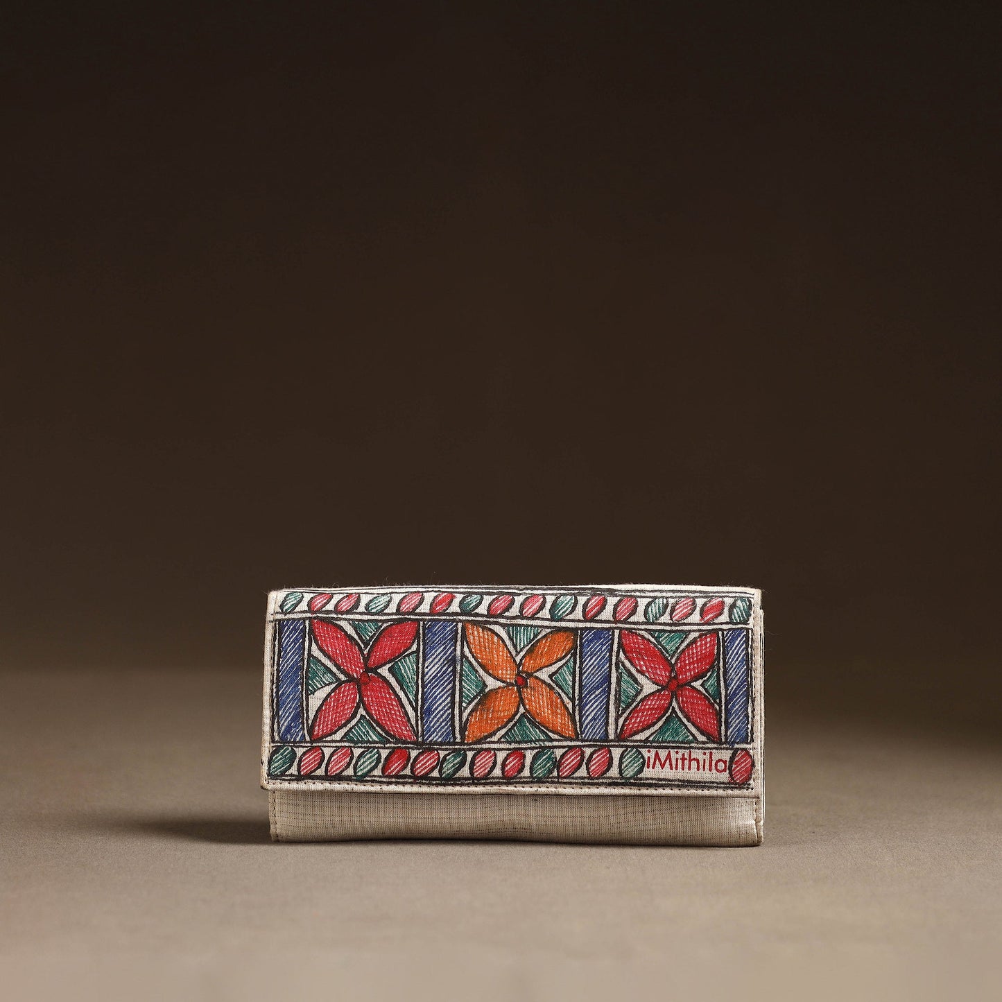 Multicolor - madhubani handpainted clutch 20 - handcrafted