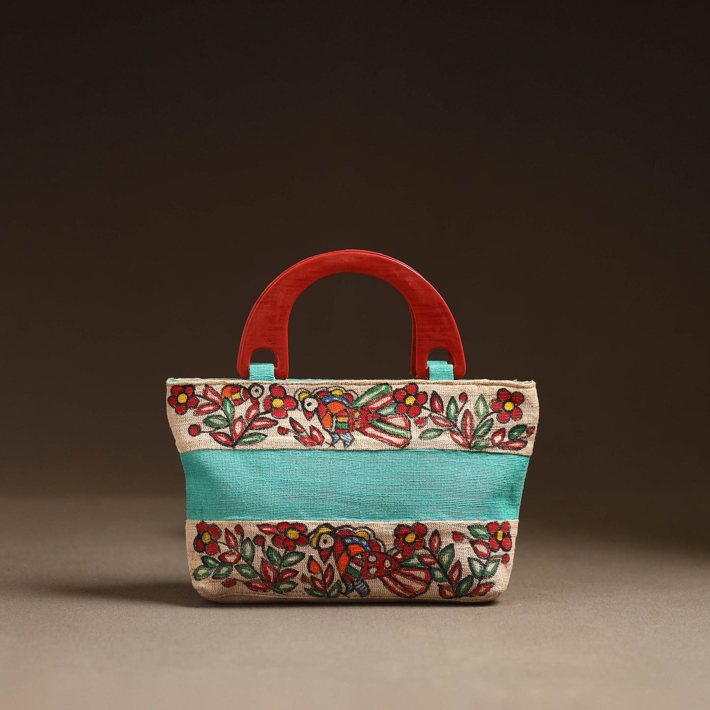 Multicolor - madhubani handpainted handbag 10 - handcrafted