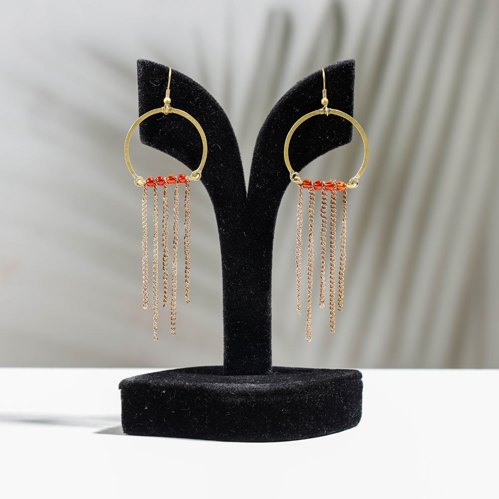 Miharu Wire Swirl Dhokra Earrings