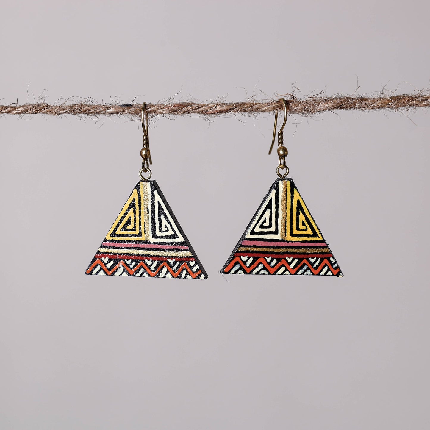 Miniature Handpainted Wooden Earrings Online at iTokri.com