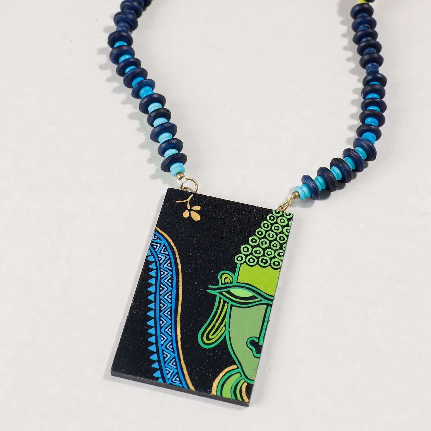 miniature handpainted necklace