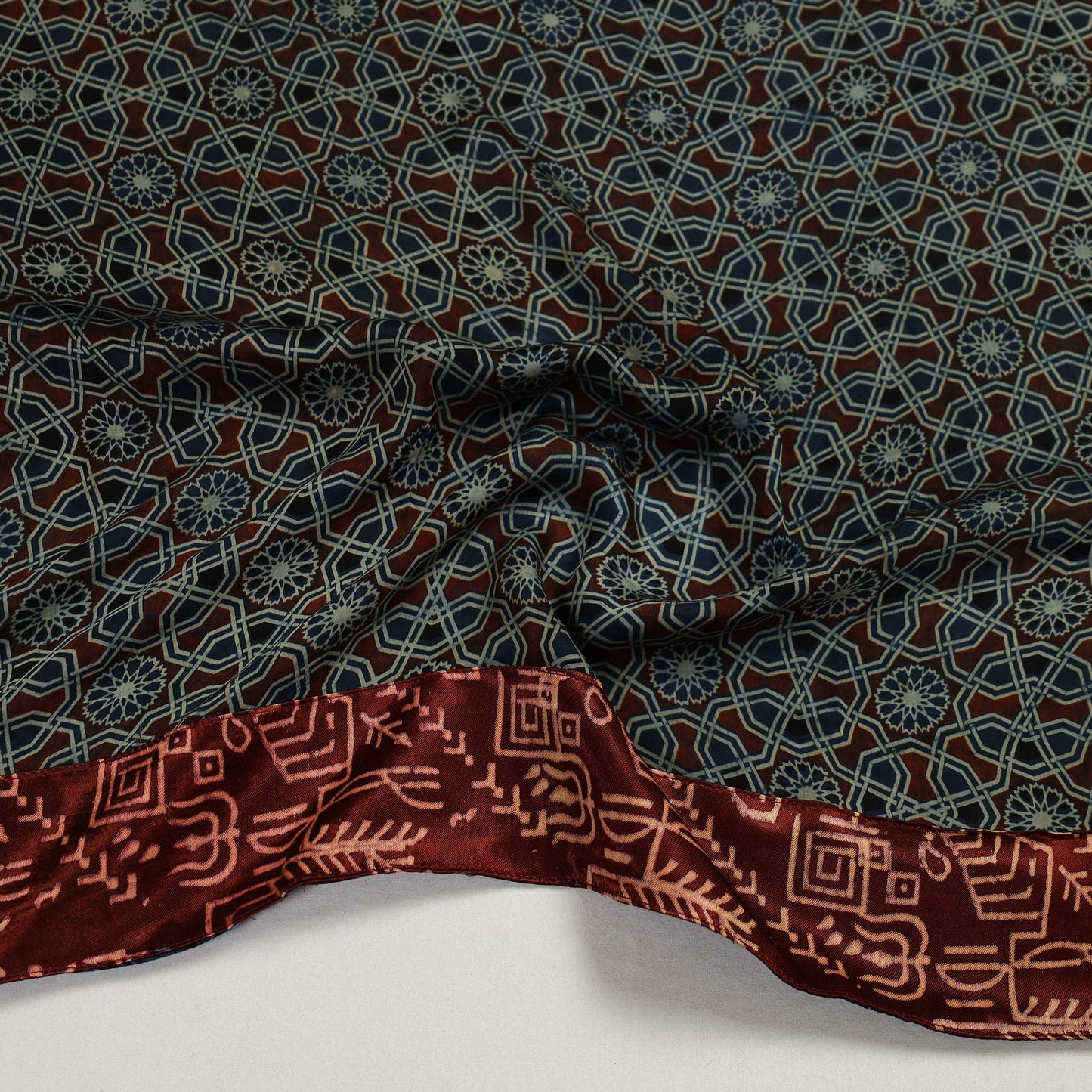 Multicolor - modal silk blouse piece 57 - handcrafted