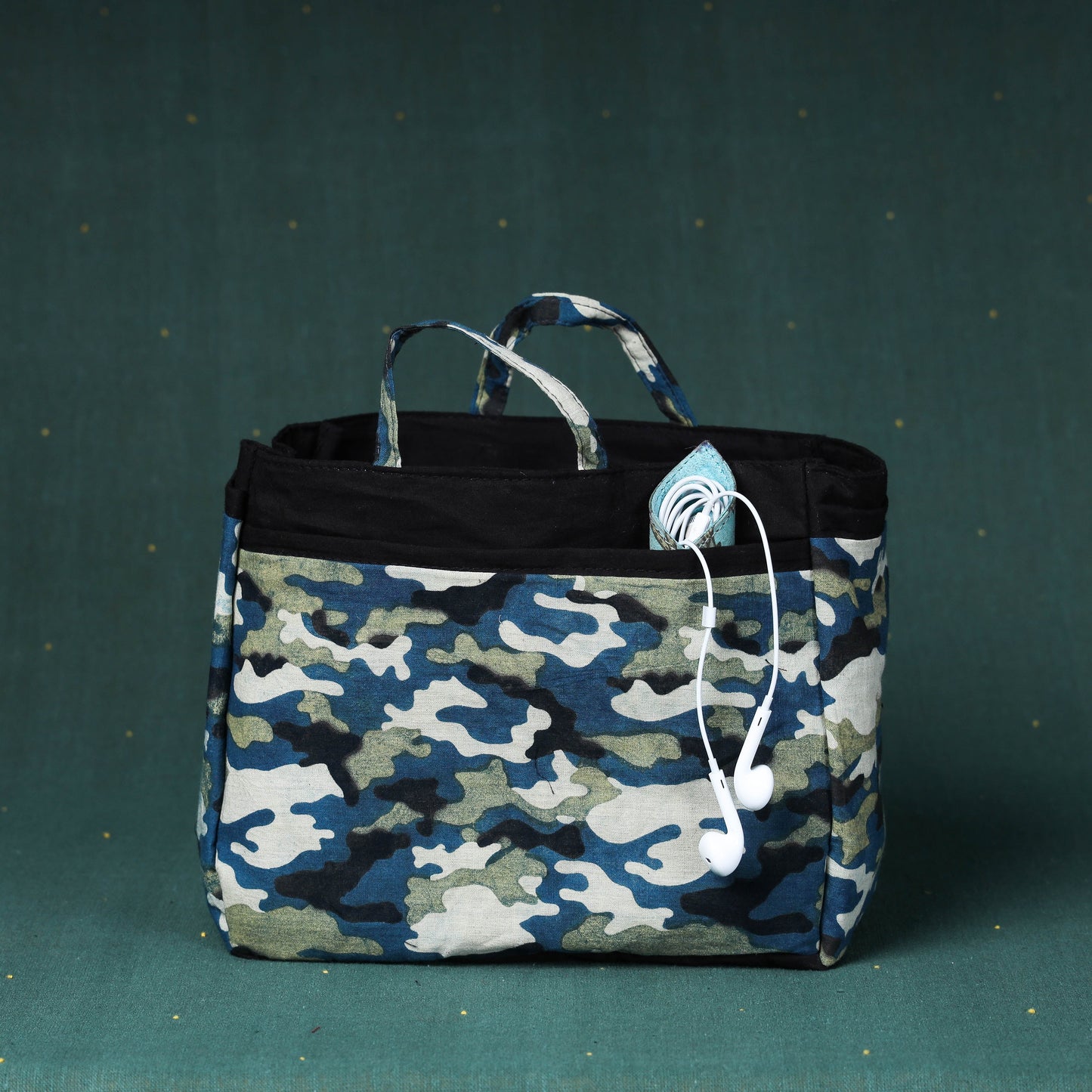 Ajrakh Multipurpose Cosmetic/Toiletry Cotton Pouch