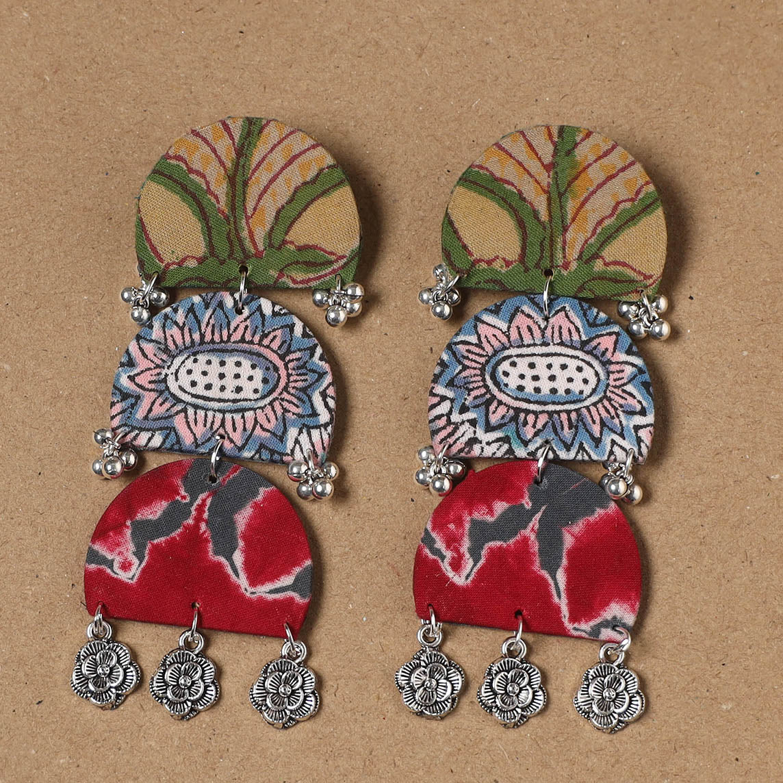 Naimat ghungroo work fabart handmade earrings - handcrafted