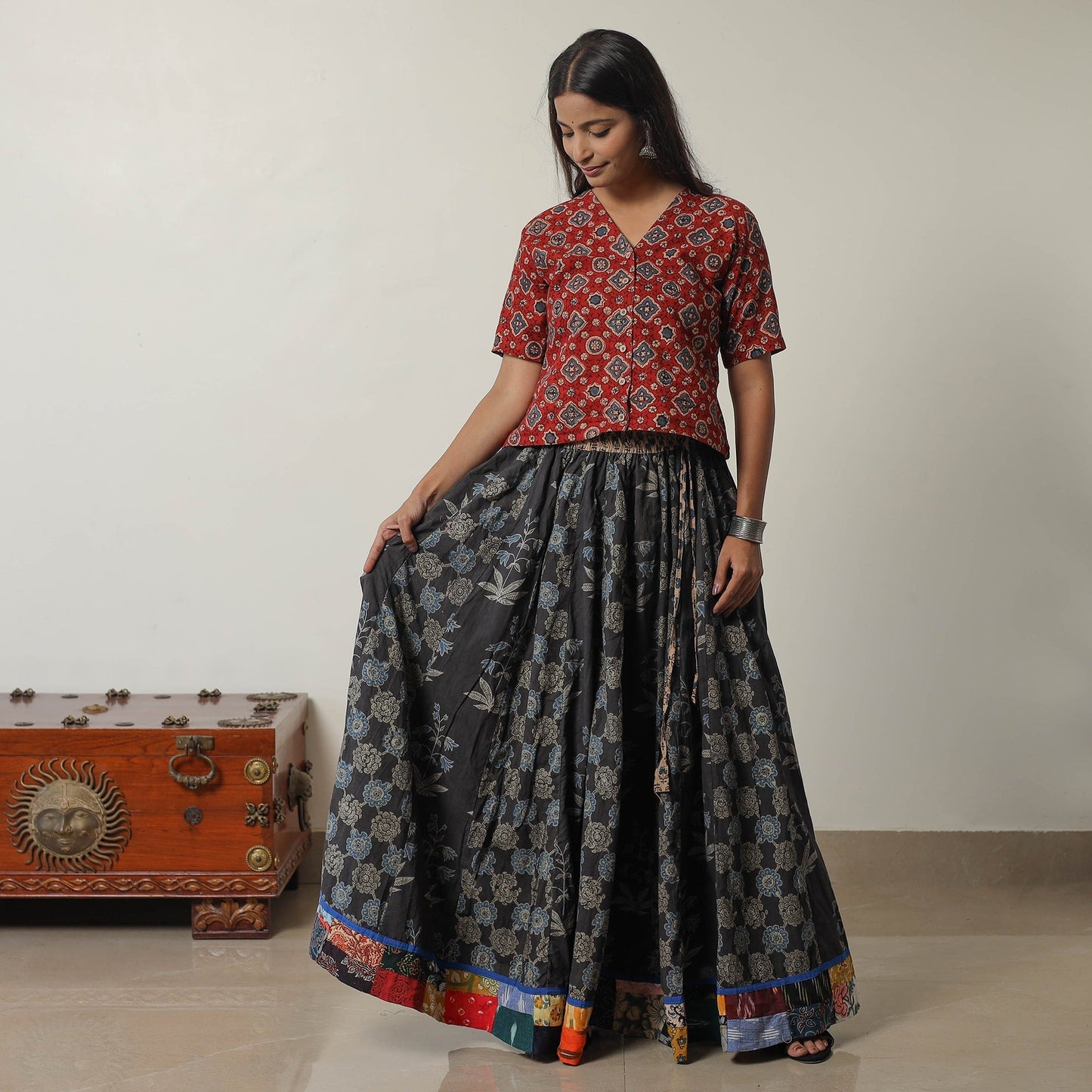 Ajrakh Skirt