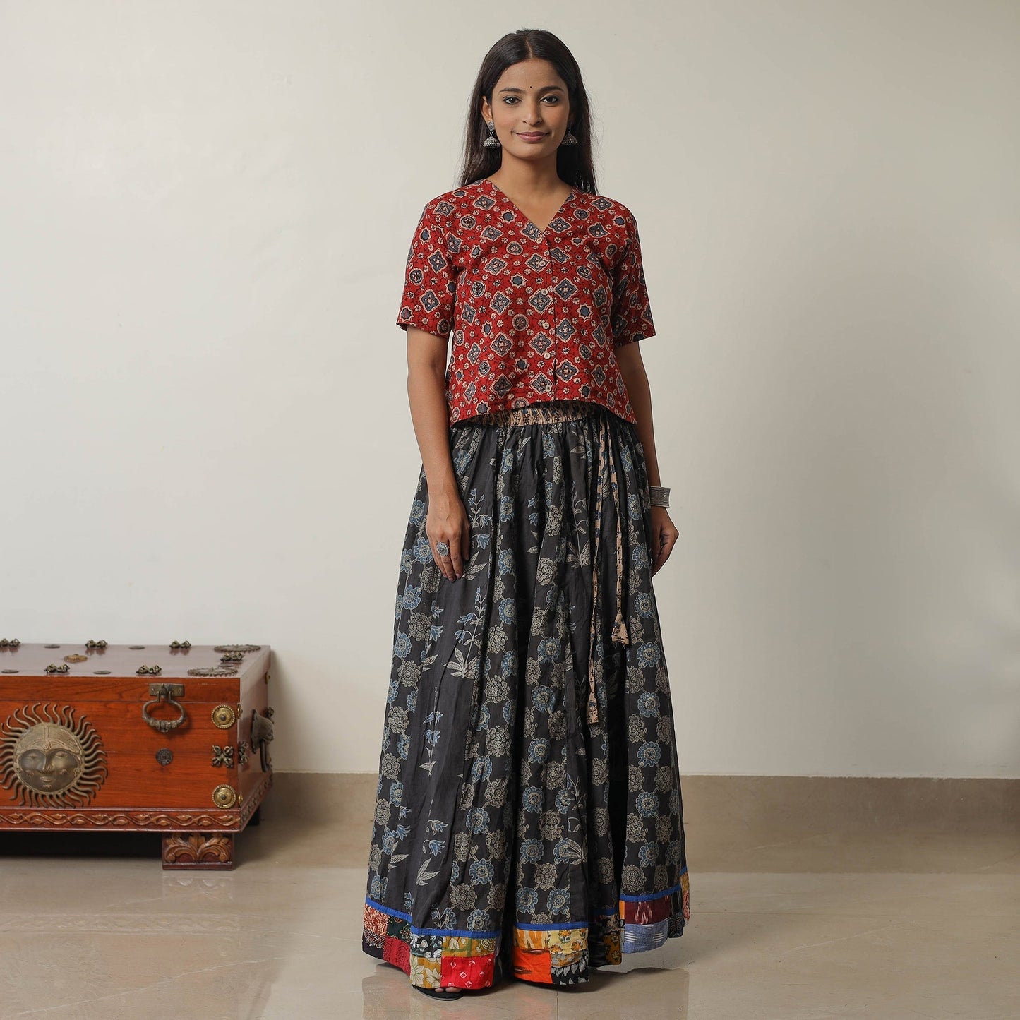 Ajrakh Skirt