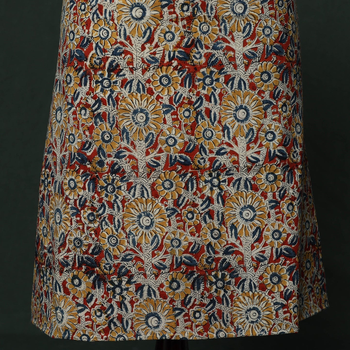 Natural dyed block print cotton pedana kalamkari 2pc