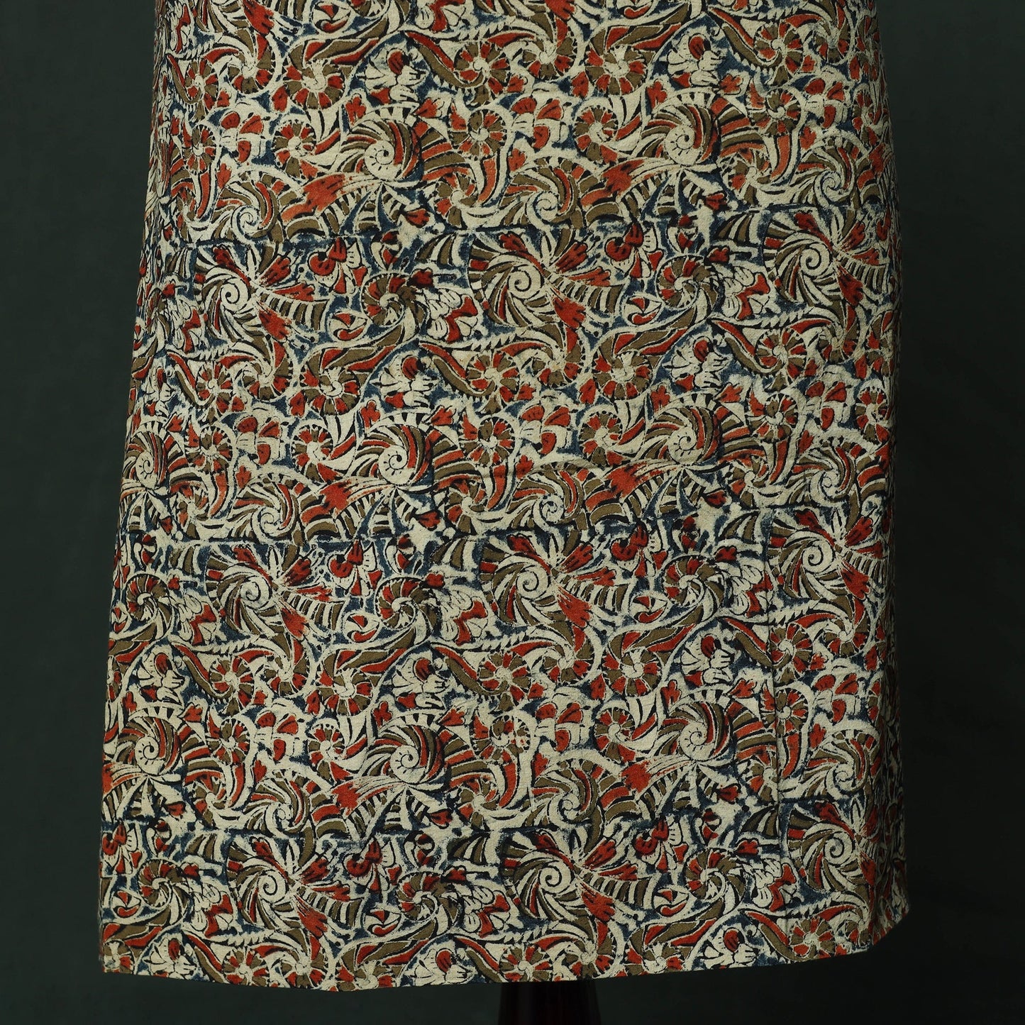 Natural dyed block print cotton pedana kalamkari 2pc