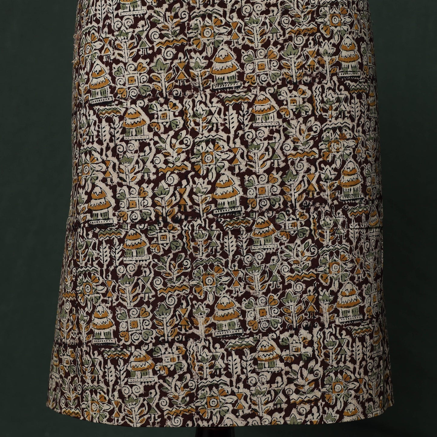 Natural dyed block print cotton pedana kalamkari 2pc
