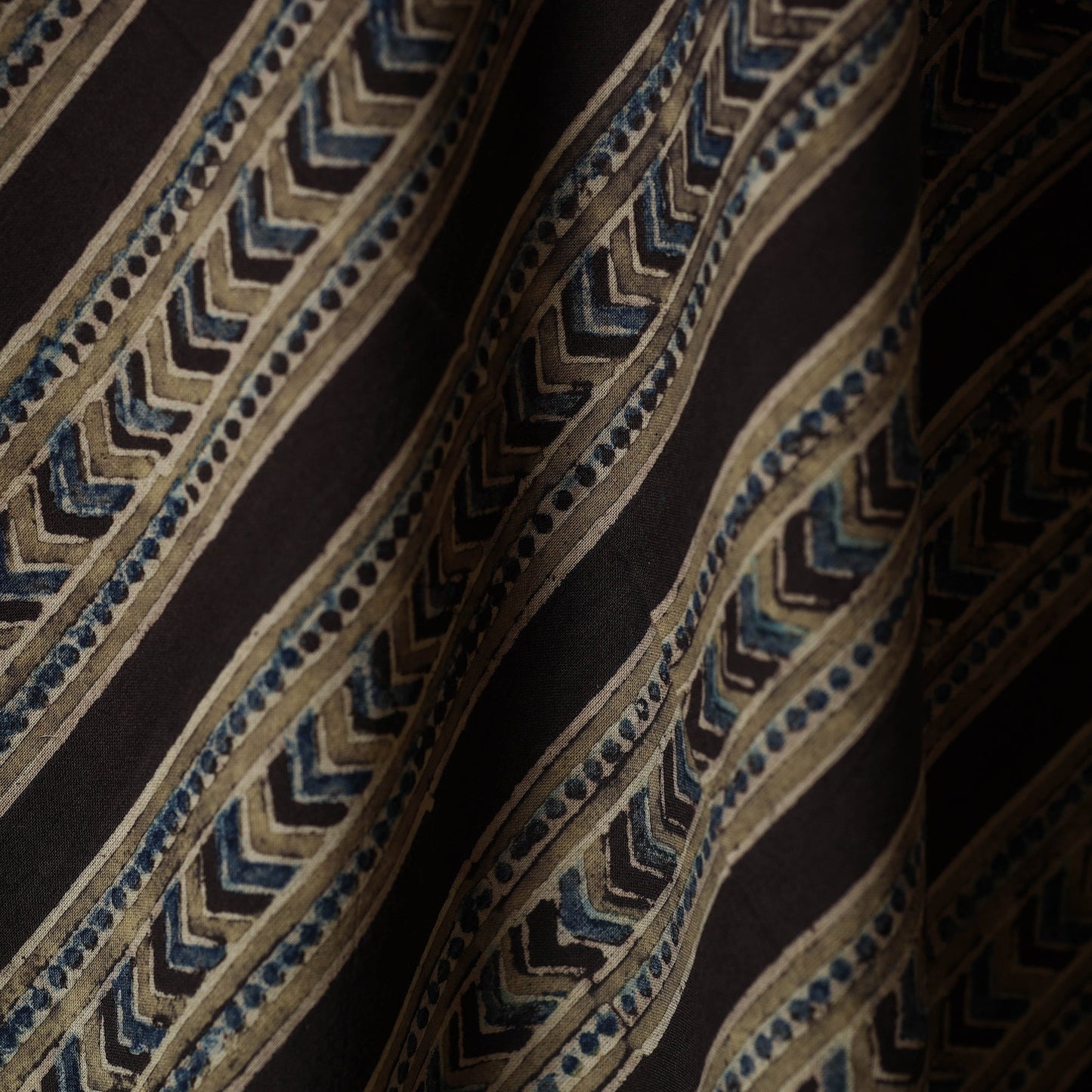 Multicolor - natural dyed cotton hand fabric 10
