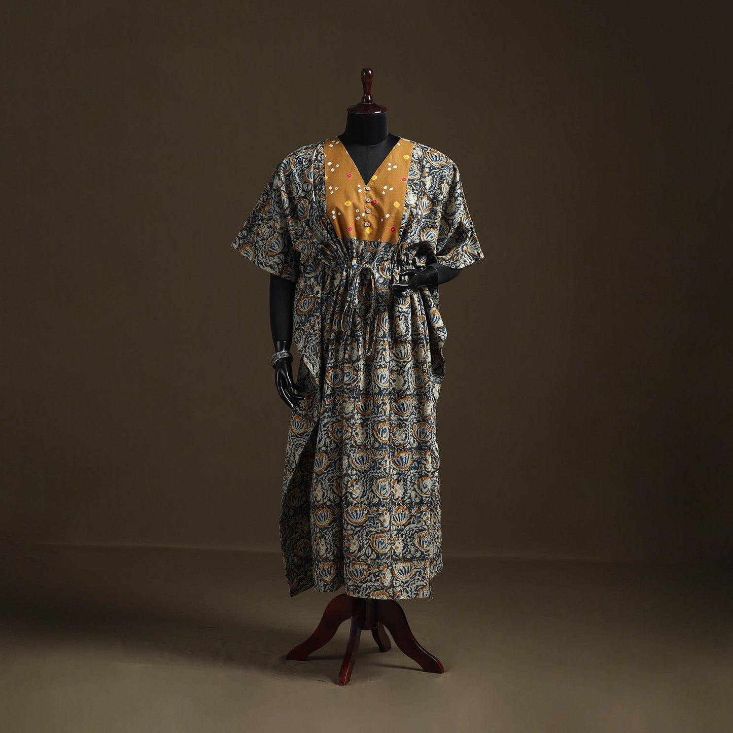 Natural dyed hand block kalamkari print patchwork cotton