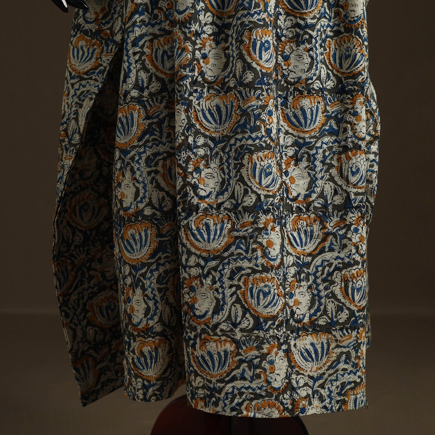 Natural dyed hand block kalamkari print patchwork cotton
