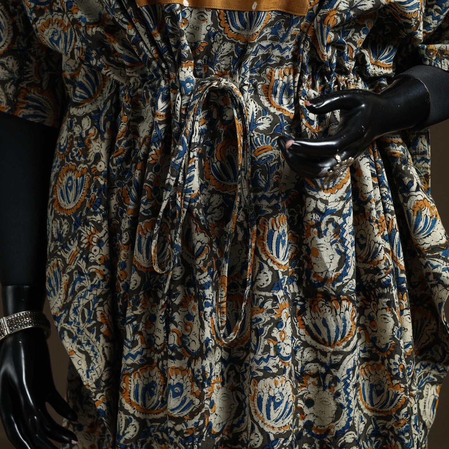 Natural dyed hand block kalamkari print patchwork cotton