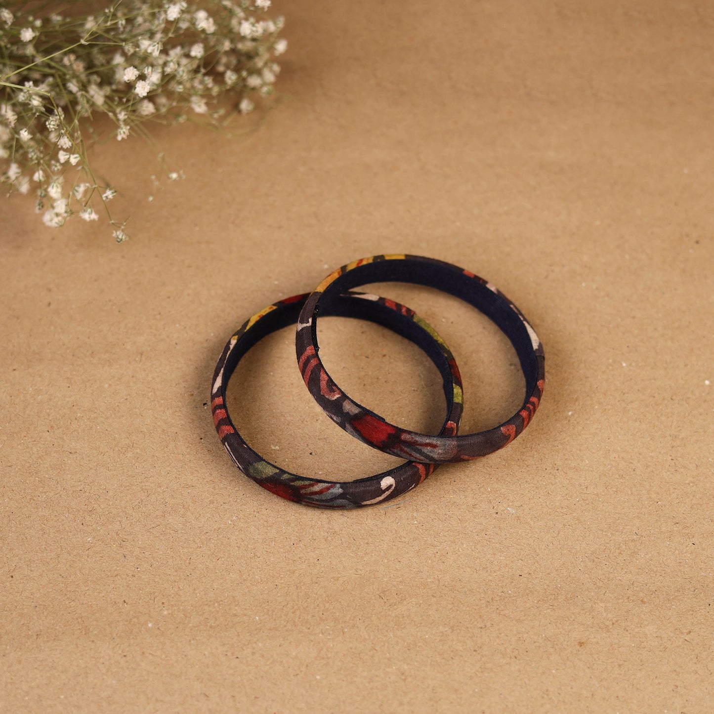 Natural dyed handpainted kalamkari bangle so2 (size - 2-8)