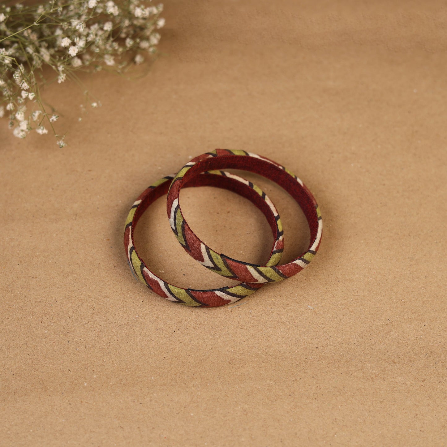 Natural dyed handpainted kalamkari bangle so2 (size - 2-8)