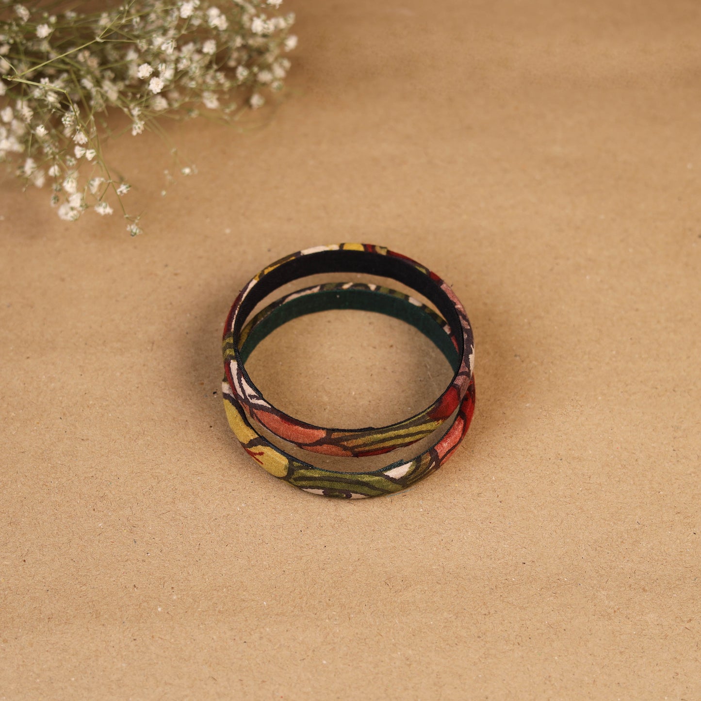 Natural dyed handpainted kalamkari bangle so2 (size - 2-8)