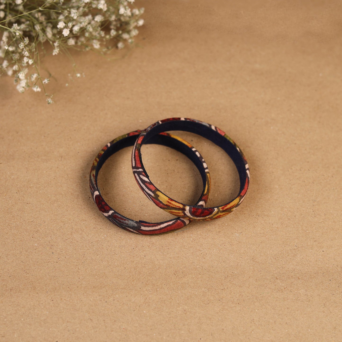 Natural dyed handpainted kalamkari bangle so2 (size - 2-8)