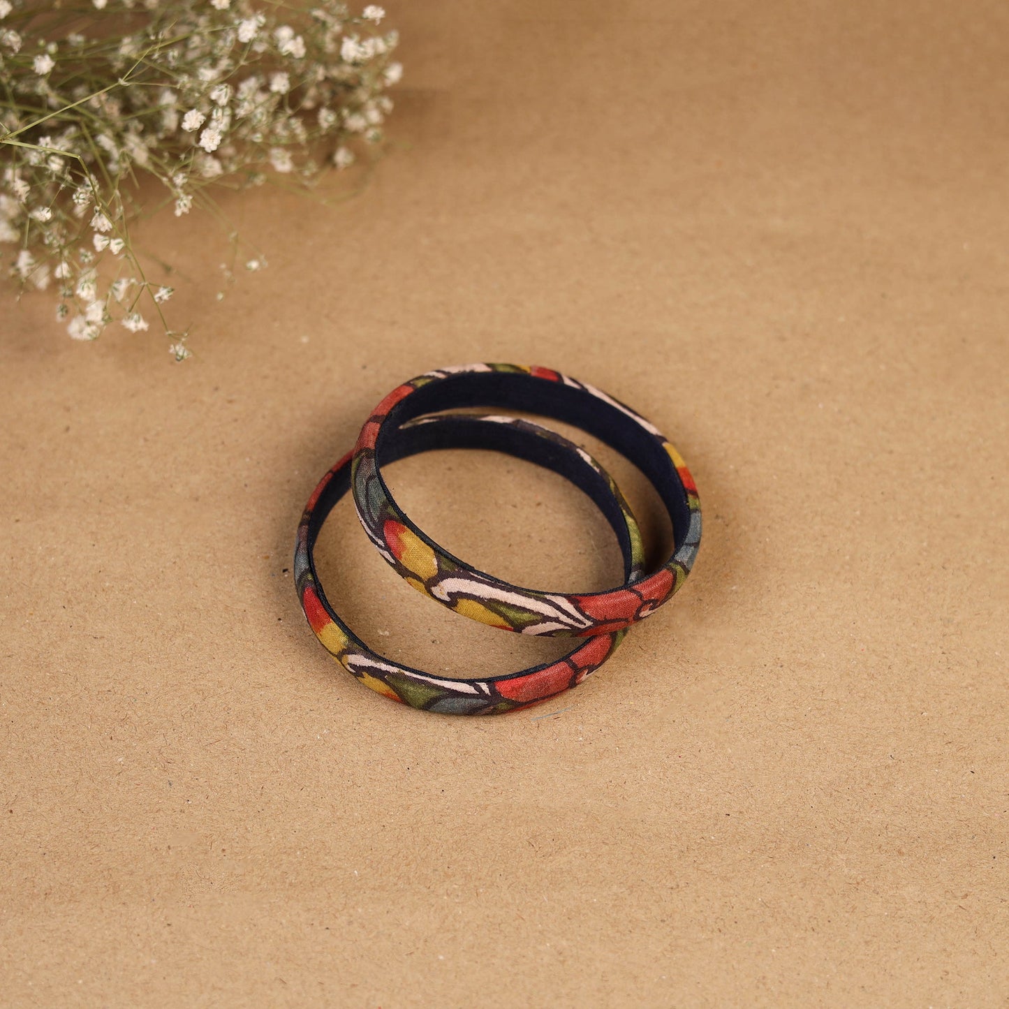 Natural dyed handpainted kalamkari bangle so2 (size - 2-8)