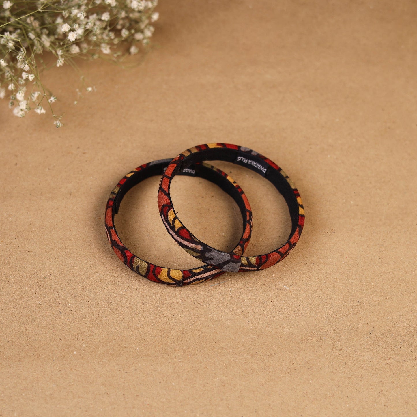 Natural dyed handpainted kalamkari bangle so2 (size - 2-8)