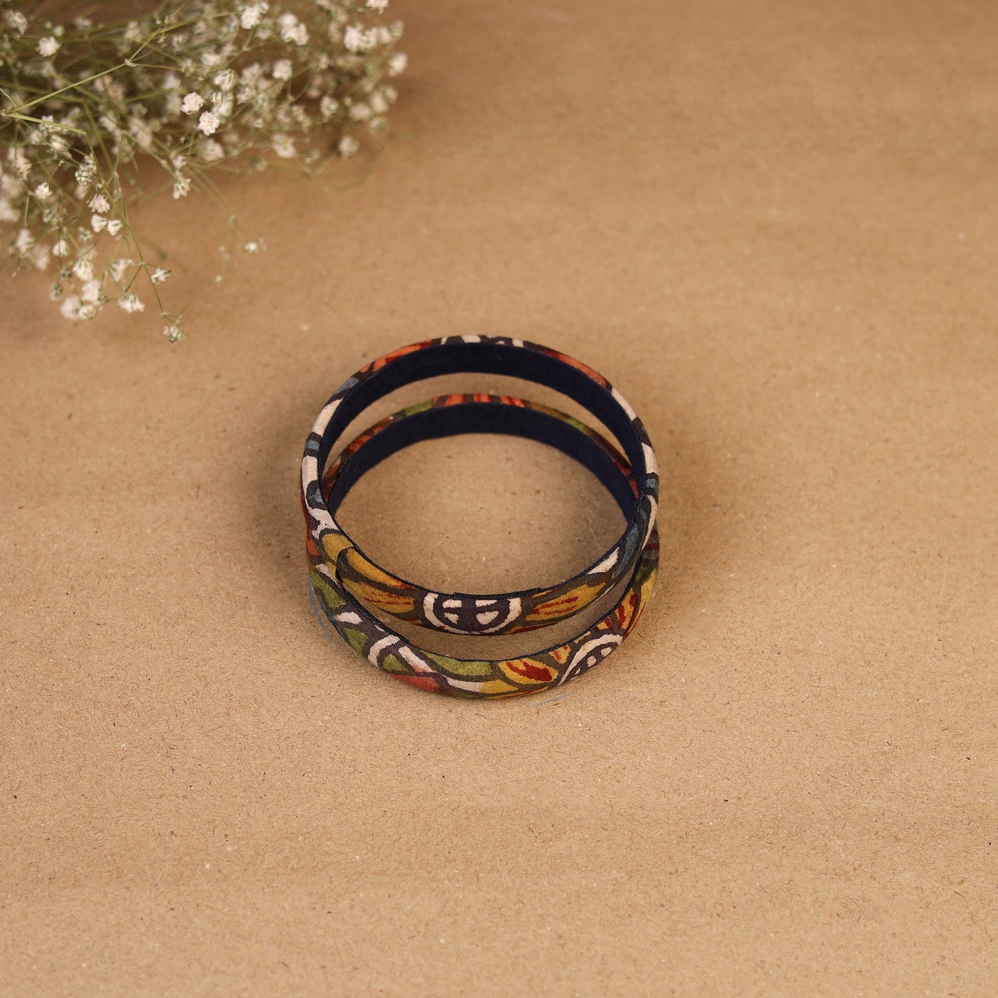 Natural dyed handpainted kalamkari bangle so2 (size - 2-8)