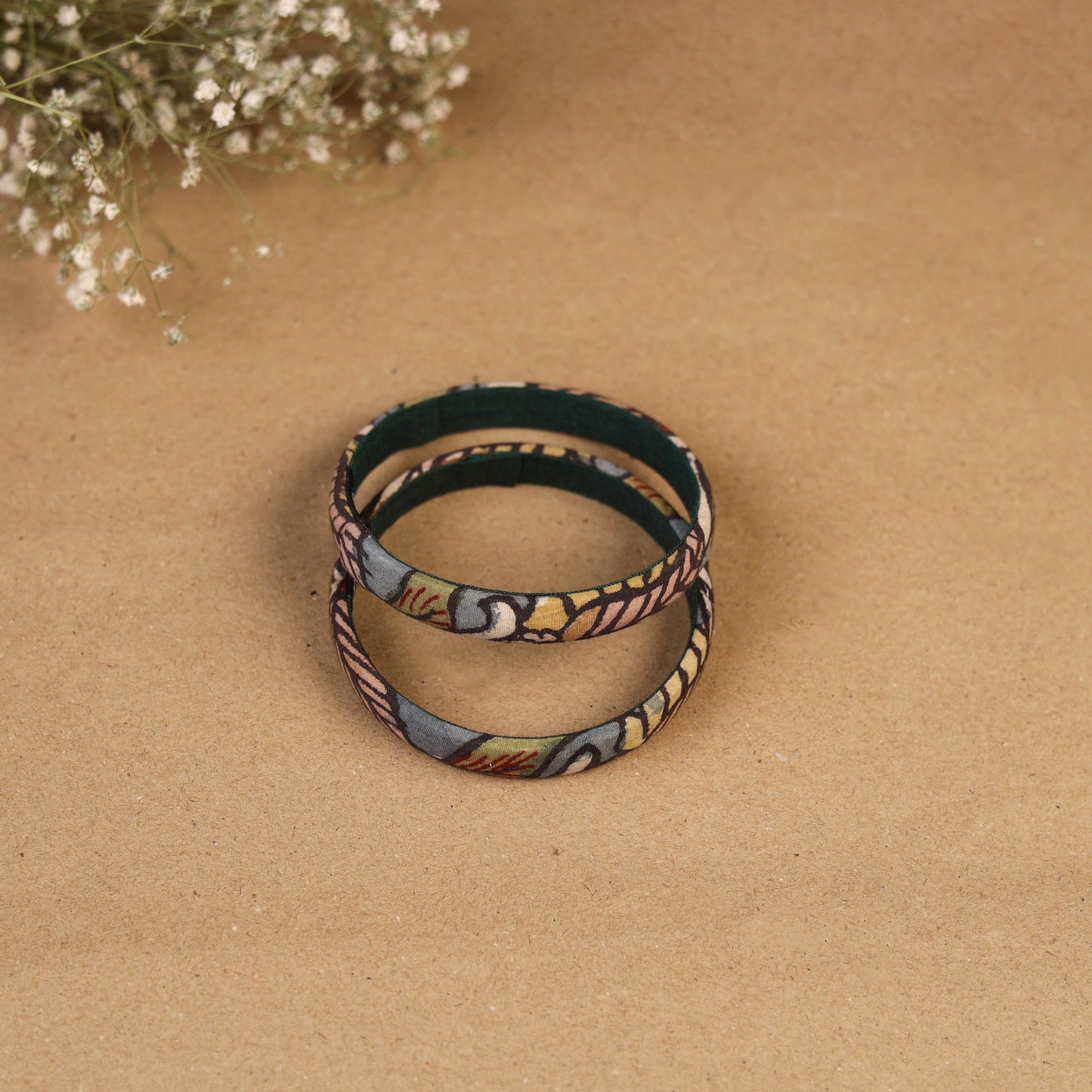 Natural dyed handpainted kalamkari bangle so2 (size - 2-8)