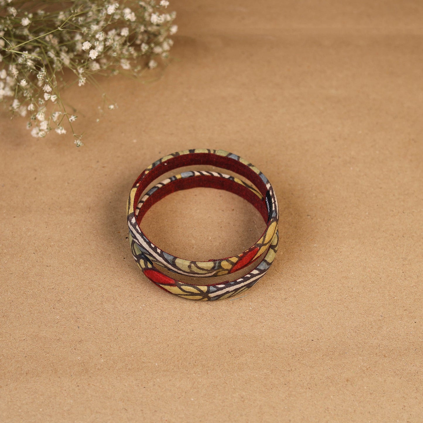 Natural dyed handpainted kalamkari bangle so2 (size - 2-8)