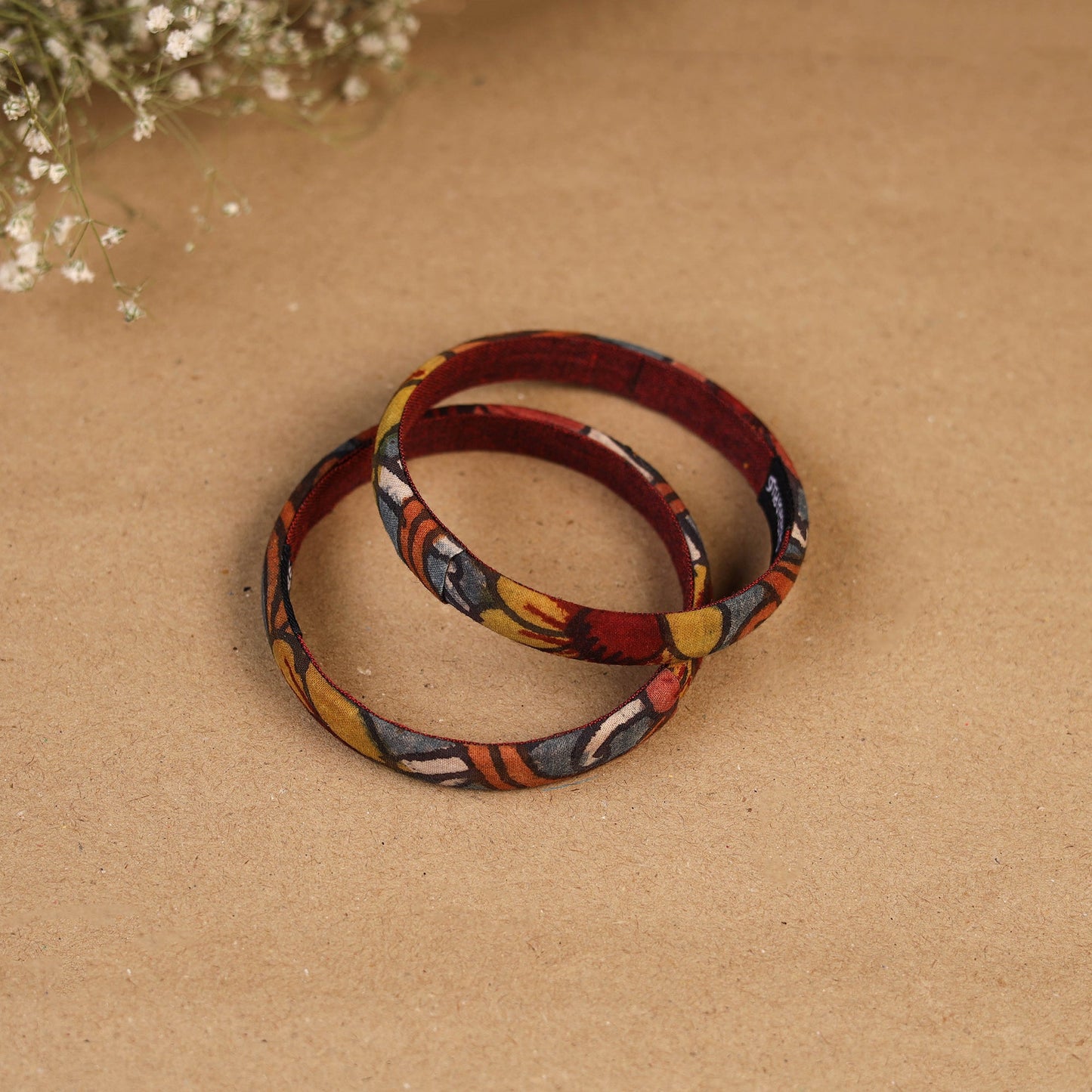 Natural dyed handpainted kalamkari bangle so2 (size - 2-8)