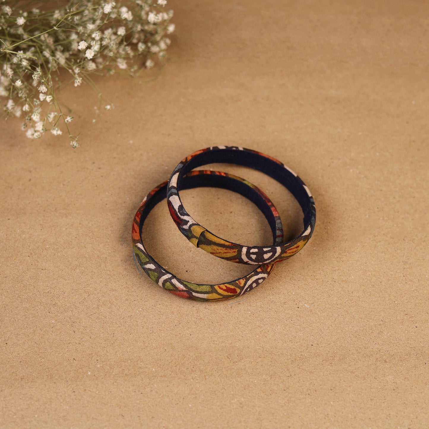 Natural dyed handpainted kalamkari bangle so2 (size - 2-8)