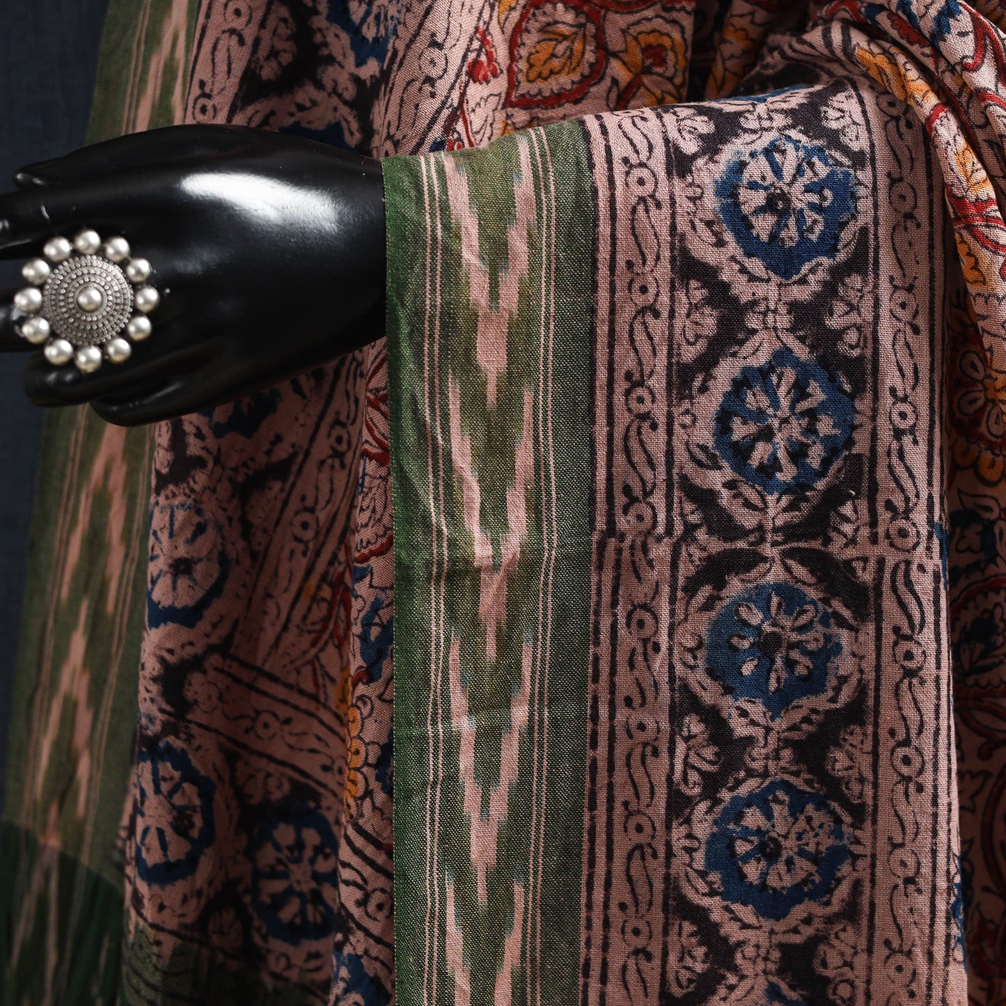 Multicolor - natural dyed kalamkari cotton dupatta