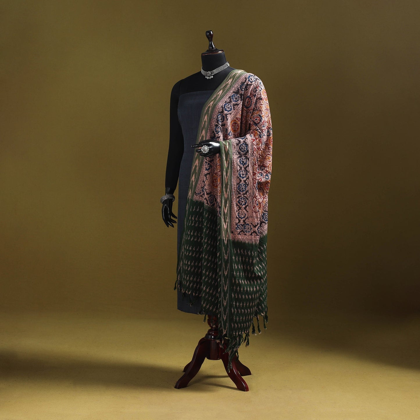 Multicolor - natural dyed kalamkari cotton dupatta