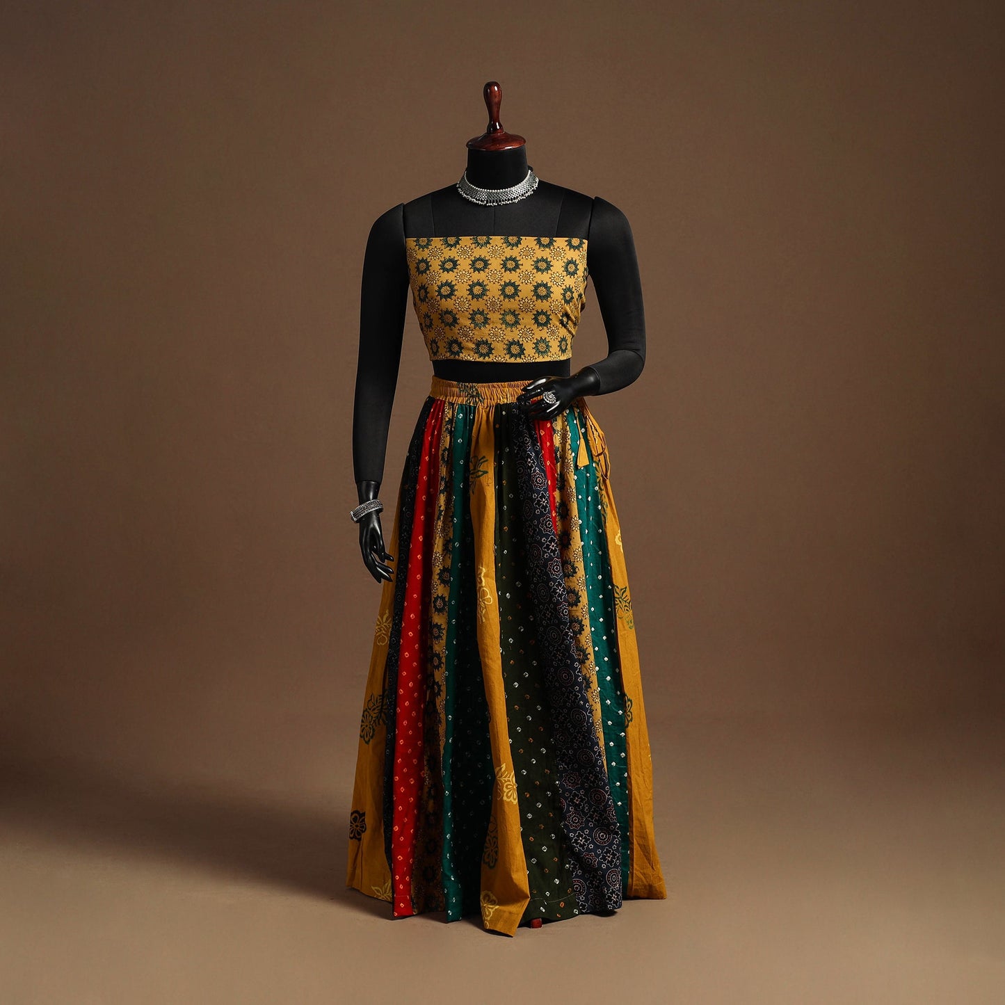 Multicolor - navratri garba cotton chaniya choli set 02