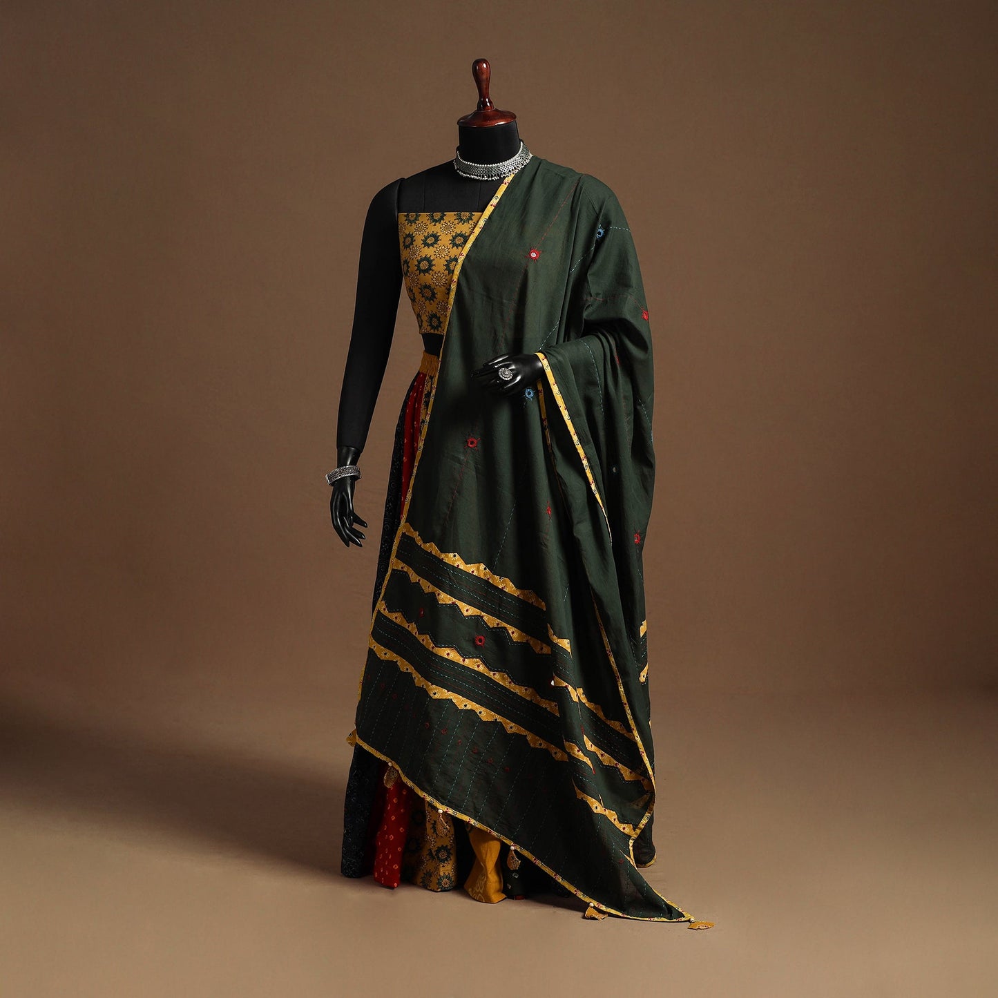 Multicolor - navratri garba cotton chaniya choli set 02