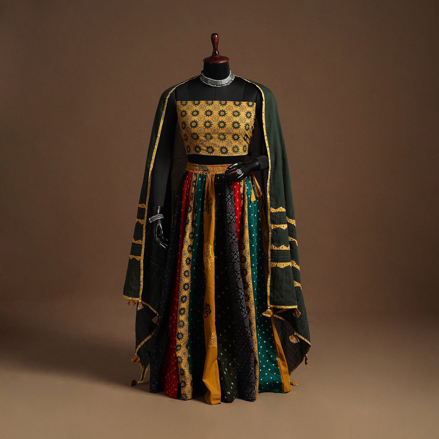 Multicolor - navratri garba cotton chaniya choli set 02