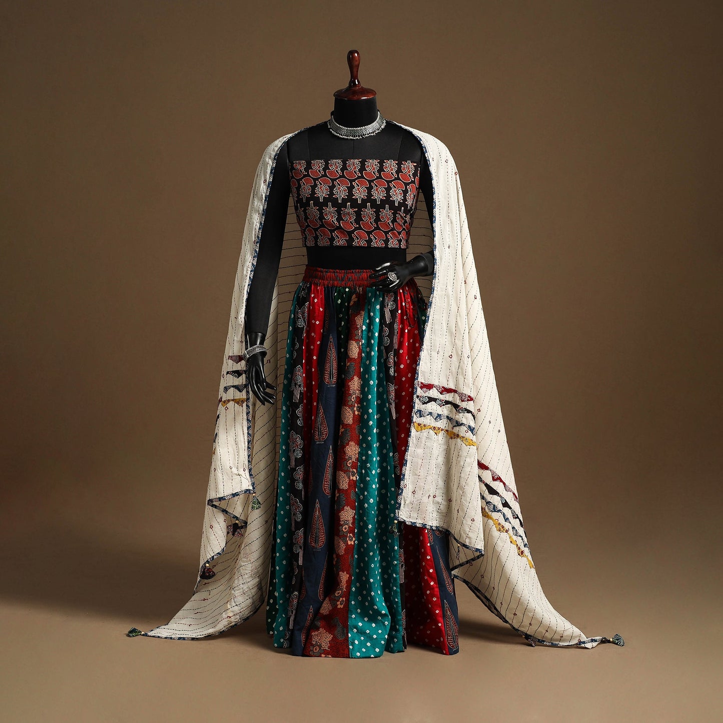 Multicolor - navratri garba cotton chaniya choli set 03