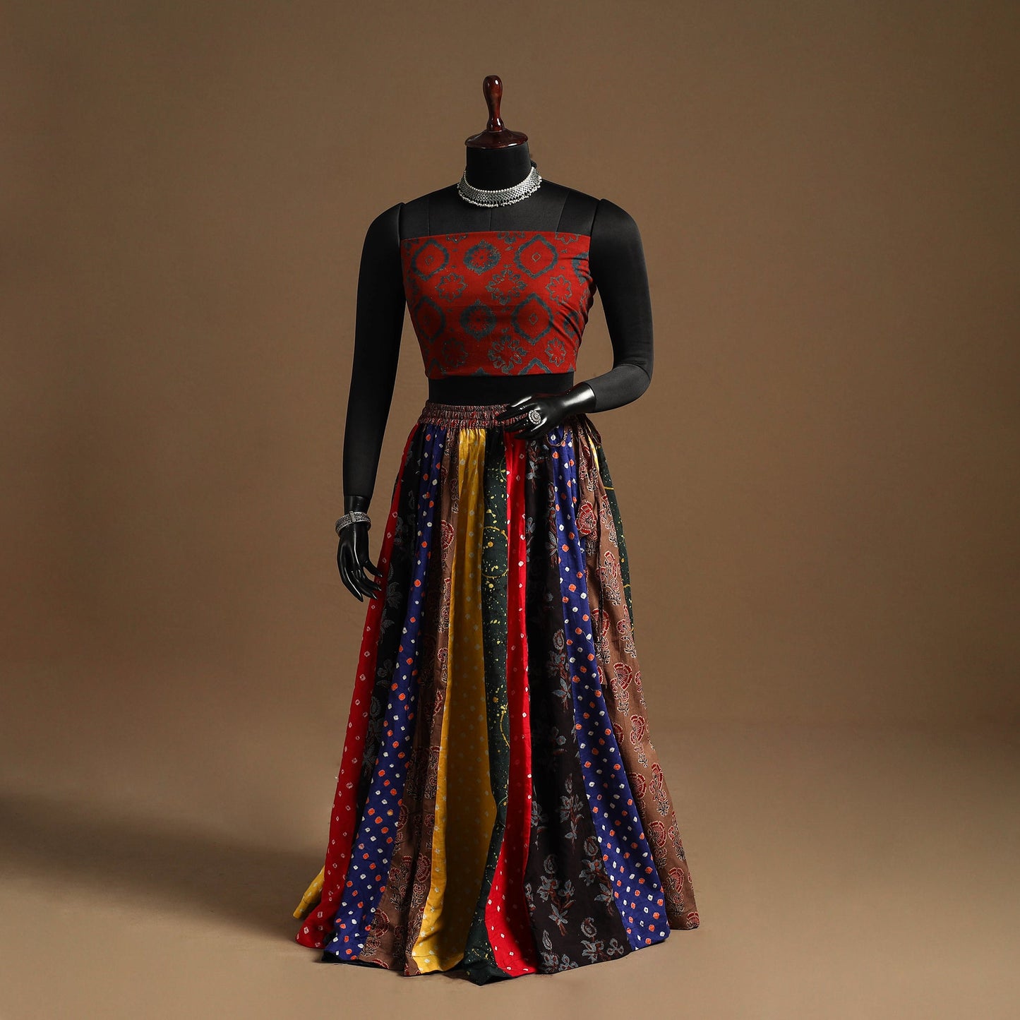 Multicolor - navratri garba cotton chaniya choli set 07