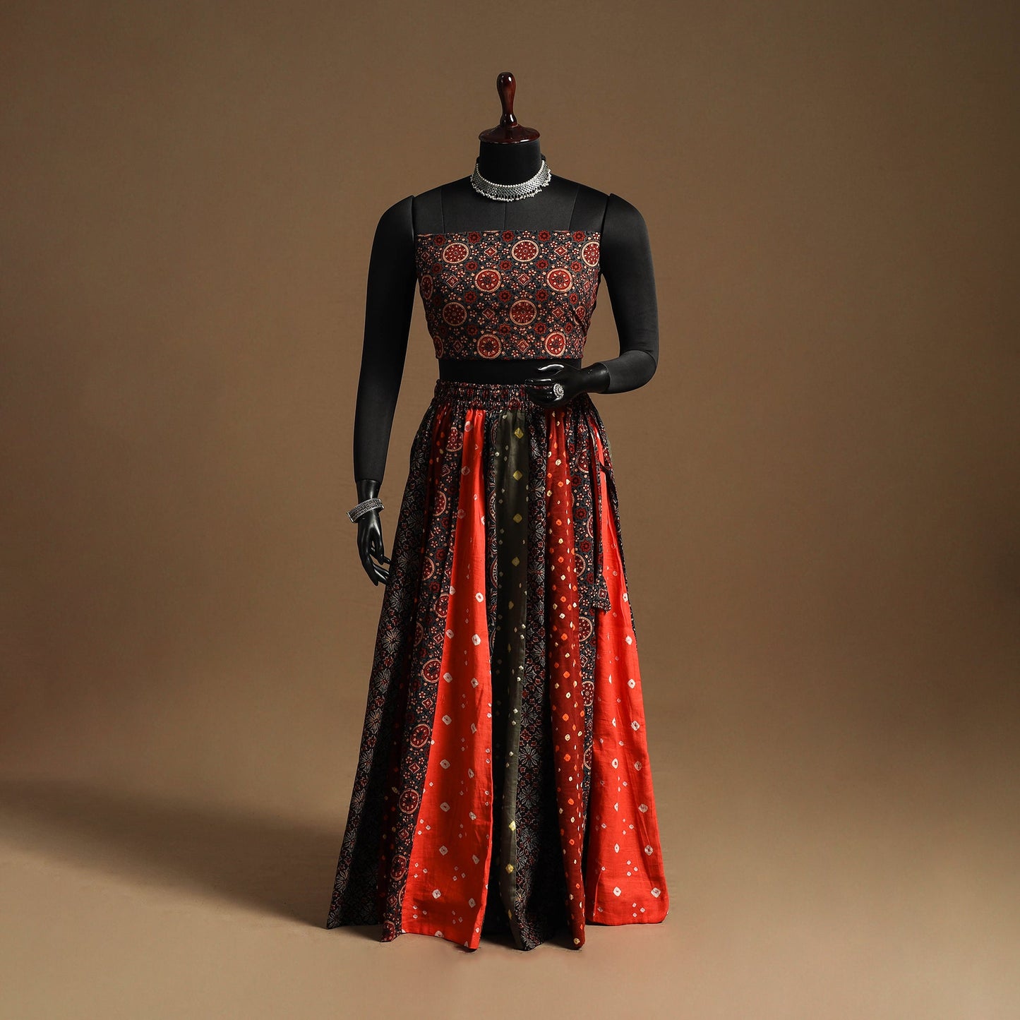 Multicolor - navratri garba cotton chaniya choli set 11