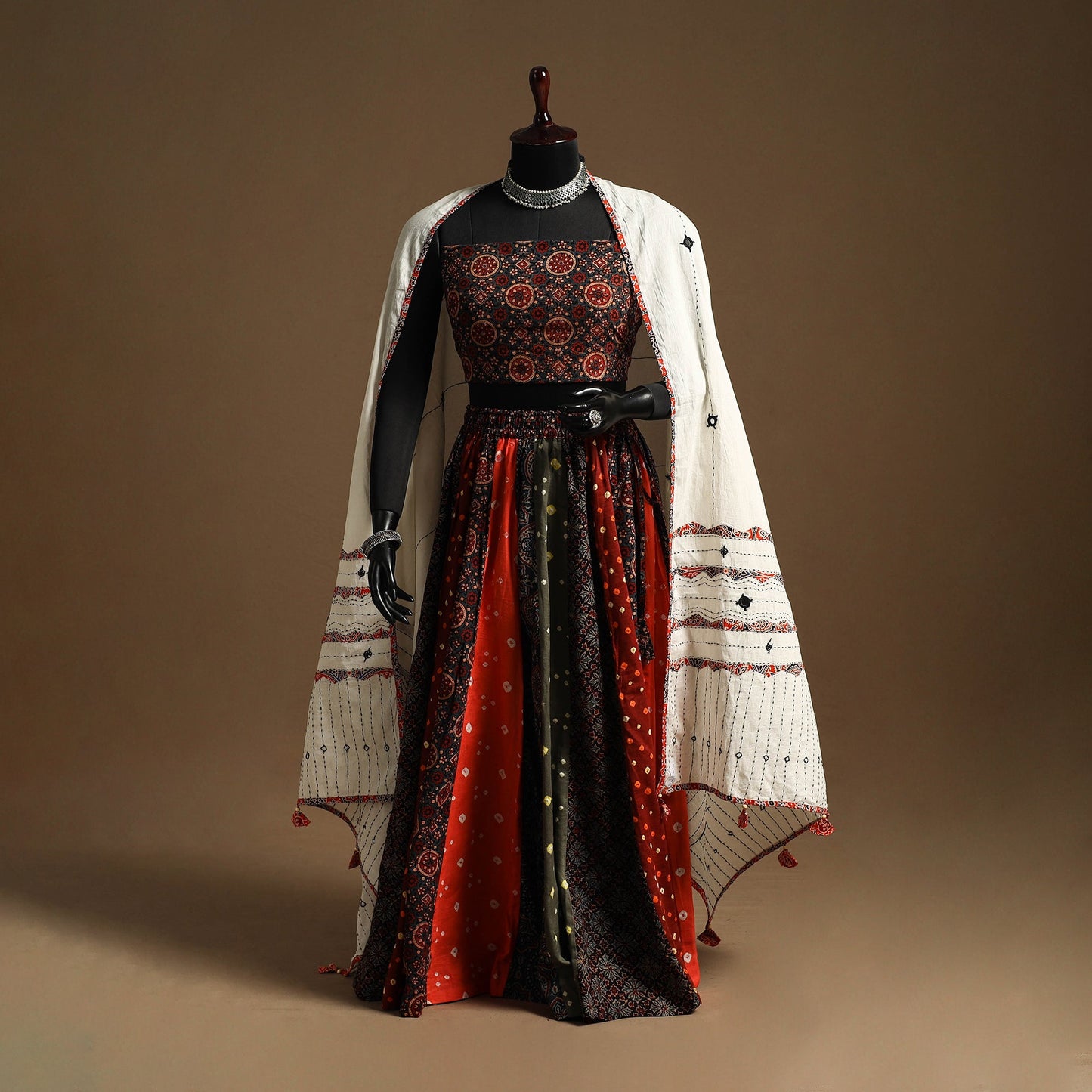 Multicolor - navratri garba cotton chaniya choli set 11