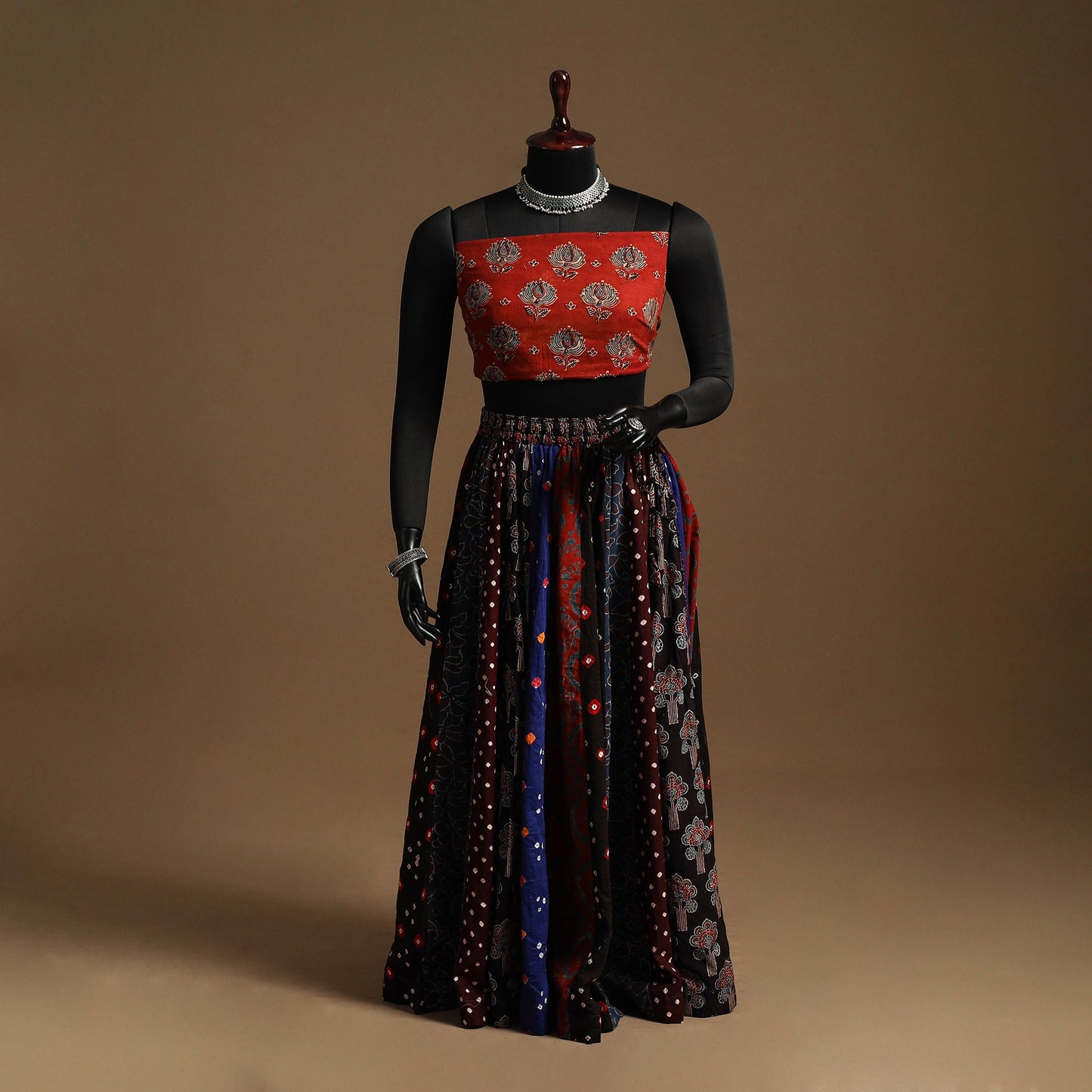 Multicolor - navratri garba cotton chaniya choli set 12