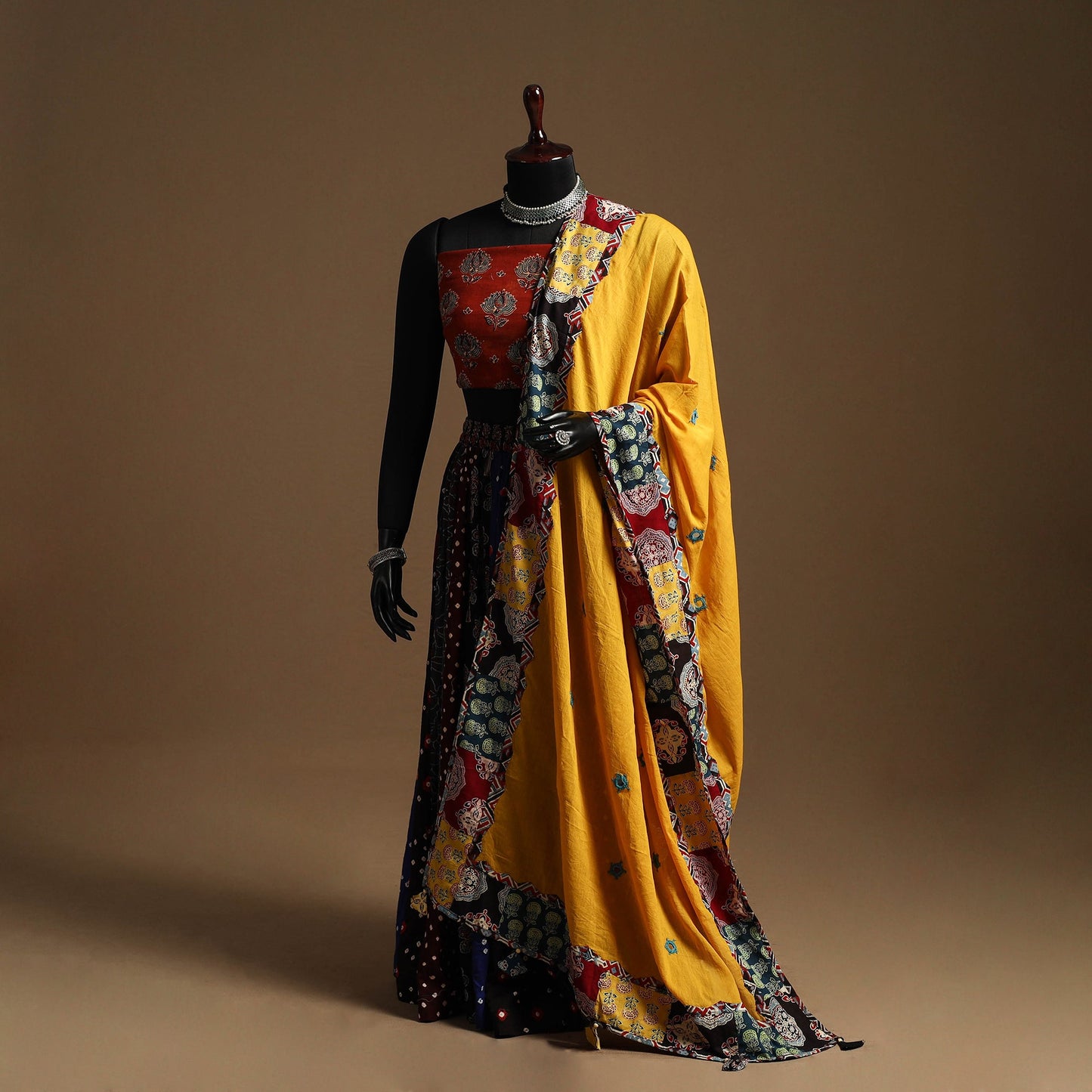 Multicolor - navratri garba cotton chaniya choli set 12