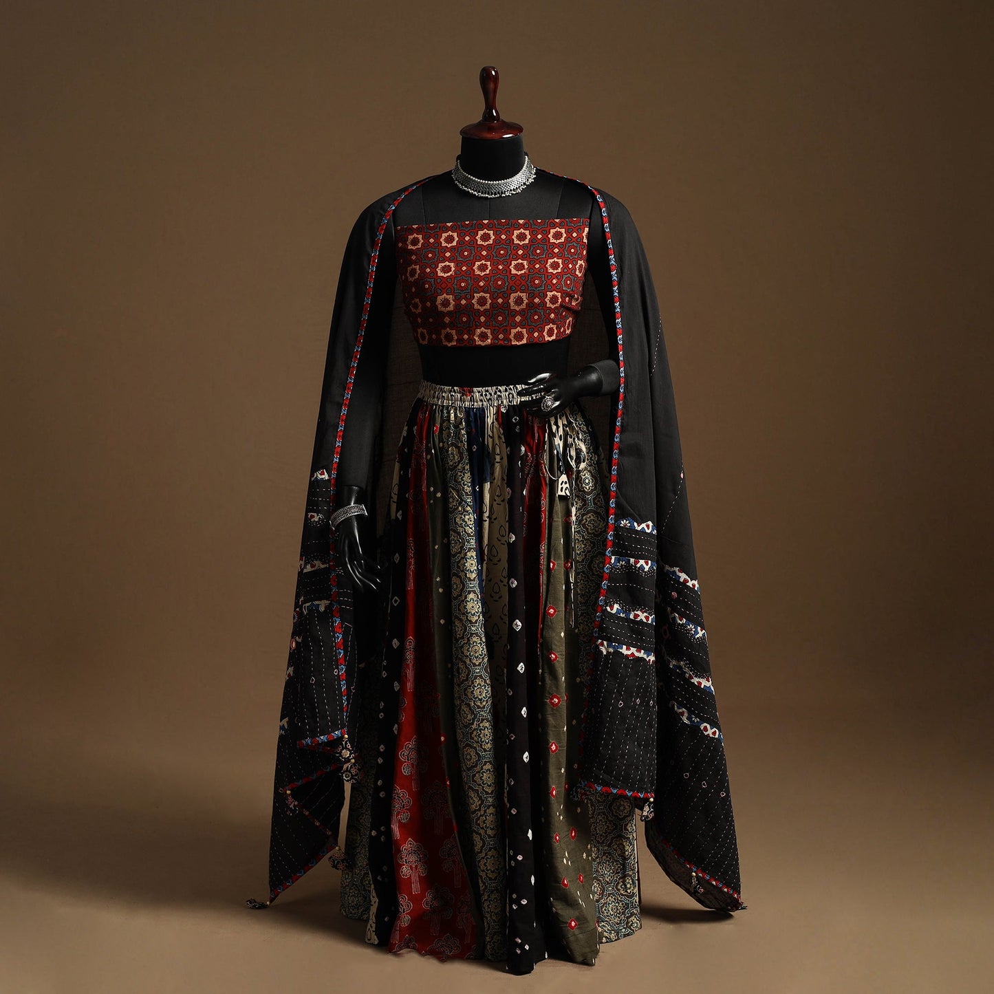 Multicolor - navratri garba cotton chaniya choli set 15