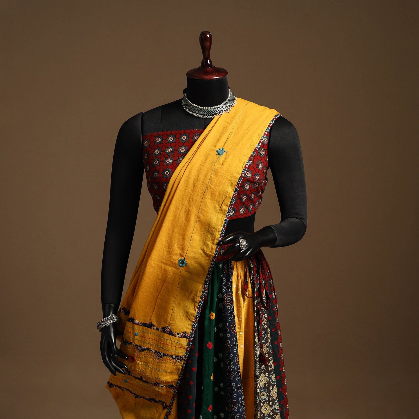 Multicolor - navratri garba cotton chaniya choli set 17