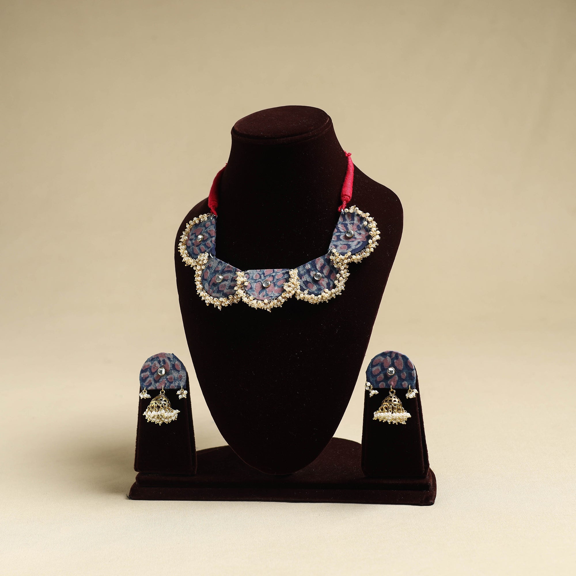 Multicolor - Handmade Fabart Shell Work Necklace Set 15 main image 0