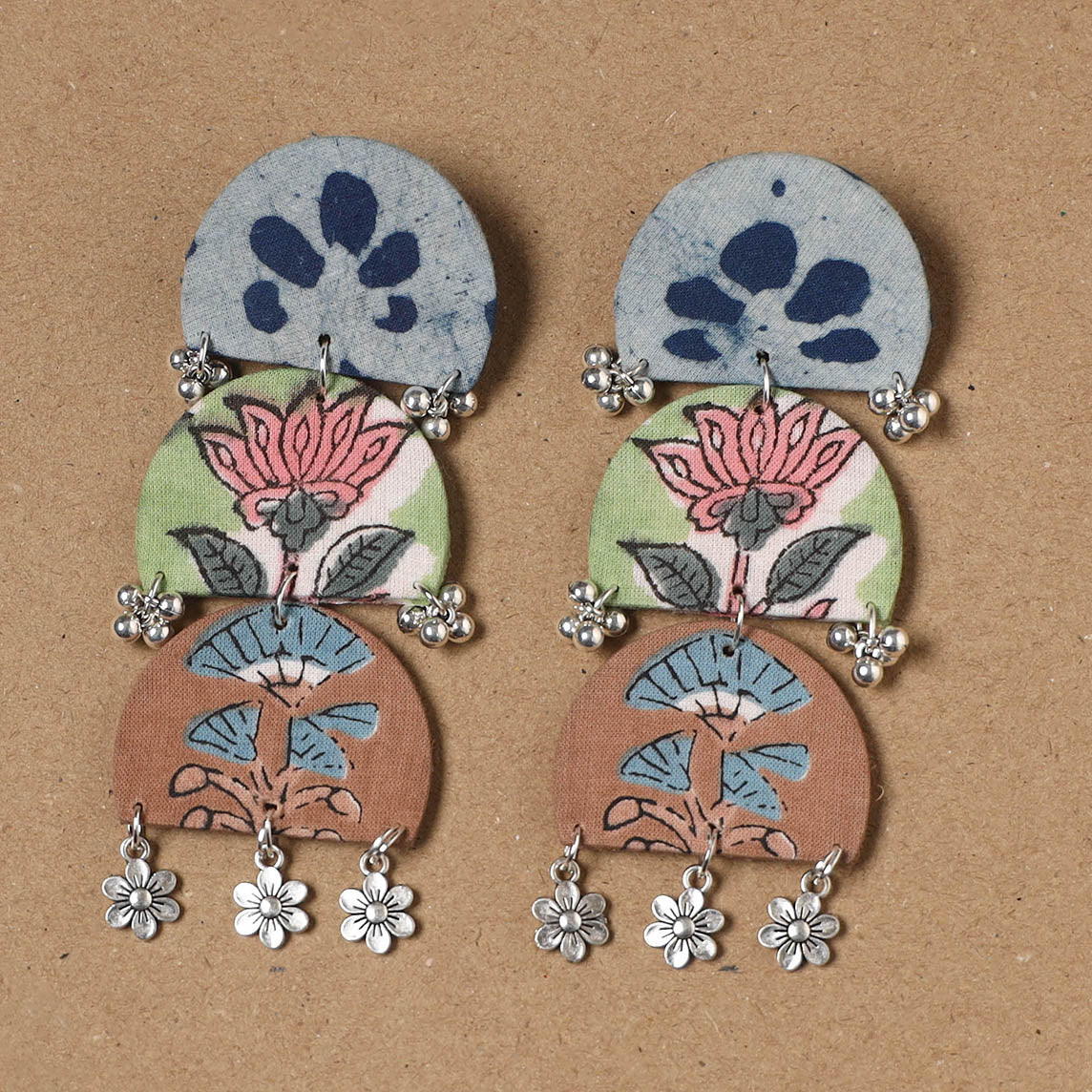 Nayra ghungroo work fabart handmade earrings - handcrafted