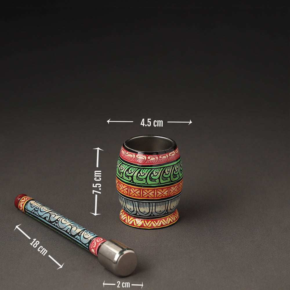 Odisha Pattachitra Painting Stainless Steel Toral Khalbatta Dholak