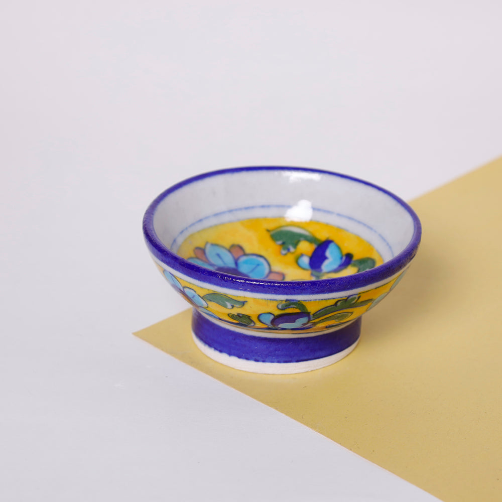 Multicolor Original Blue Pottery Ceramic Bowl