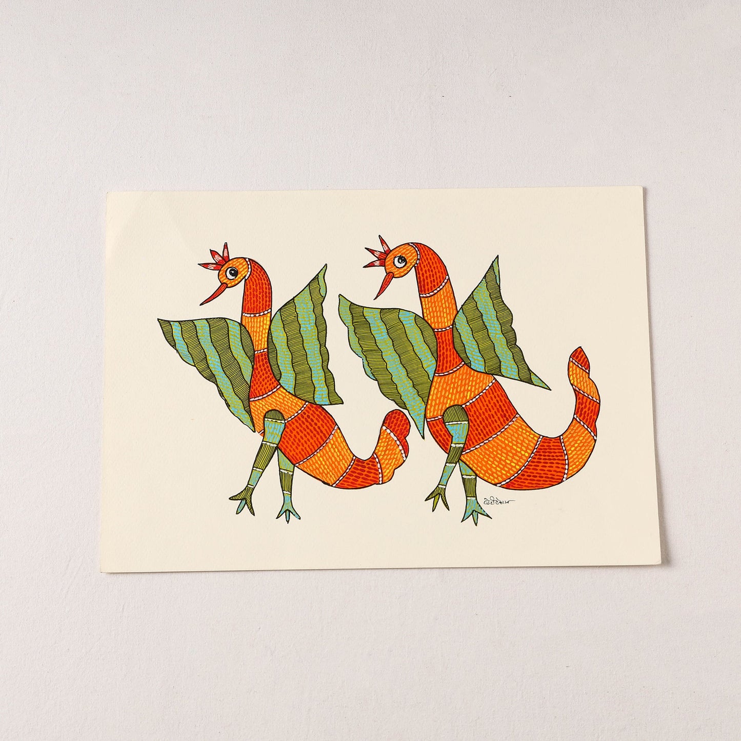 Original Gond Folk Art Painting by Choti Tekam